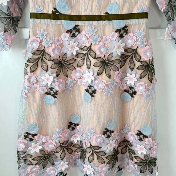 Anthropologie Foxiedox Floral Appliqué Fit and Flare Mini Dress - Picture 12 of 16